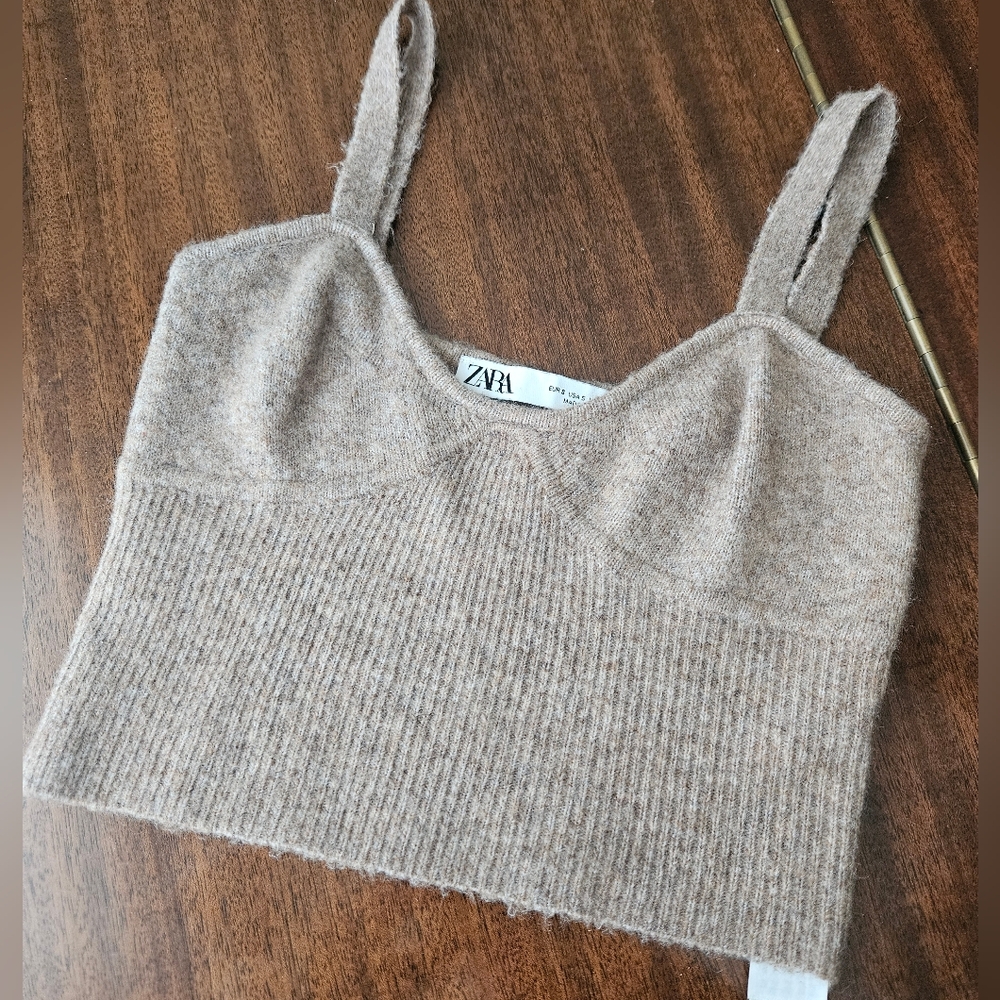 Zara Crop Sweater Tank